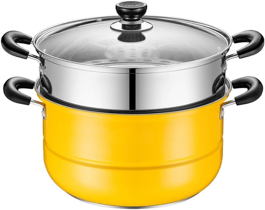 Steamer Household Stainless Steel Two-layer Steamer Double-layer Bottom Household Multi-function Induction Cooker General