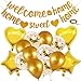 Produktbild XRF 16 STÜCKE Willkommen Home Dekoration Welcome Home Ballons und Banner Set mit Herz und Stern Pailletten Ballons für Home Decoration Family Party Supplies