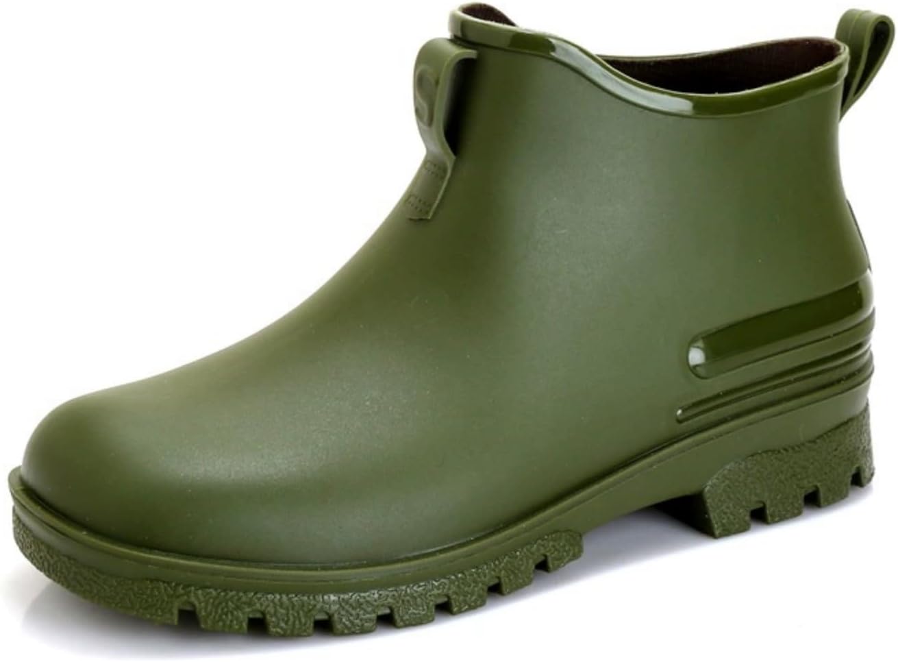 Purubylley Wide Width Rain Boots, Womens Waterproof Non-slip Rain Boots for Outdoor, Trendy Short Rainies Anti-Slipping Fishing Garden Mud Rubber