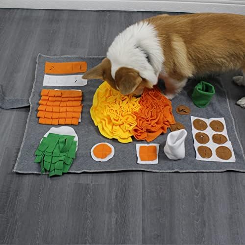 EUTEEWAL Snuffle Mat for Dogs Feeding Mat Interactive Puppy Puzzle Toy Pet Nosework Training Play Mats for Stress Relief - 31.4" x 23.6" Large Enough