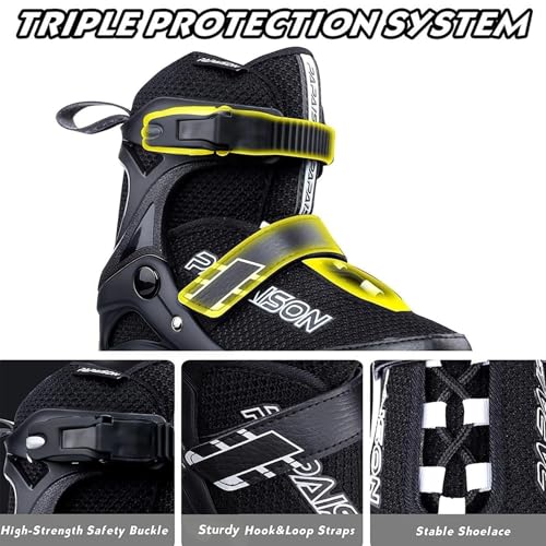 Image of PAPAISON Adjustable Inline Skates for Kids and Adults with Full Light Up Wheels, Outdoor Roller Skates for Girls and Boys, Men and Women
