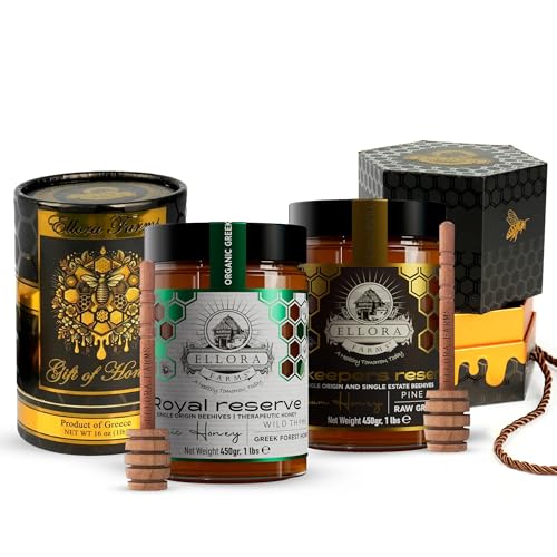 Miel griega cruda orgánica Ellora Farms 900g miniatura 1
