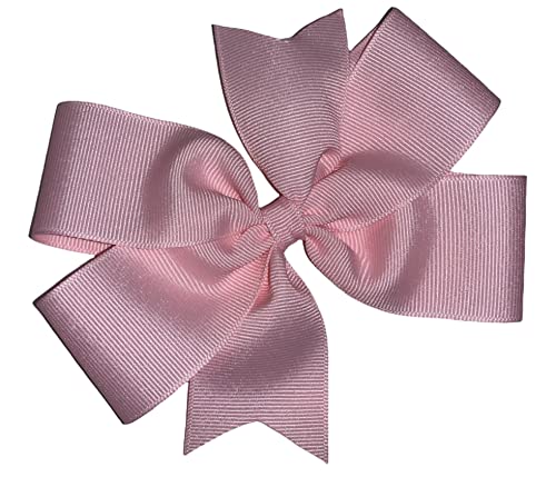 Solid Rose Pink Pinwheel Hair Bow 5