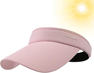 fanelod Sun Visor Hat, 9.5cm Flexible Brim Ponytail Hat, Baseball Cap with Empty Top, Sun Visors Sports Hat, Adjustable Empty Hat Cap for Men Women