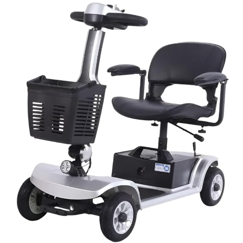 Dortomedical® Scooter de Movilidad Desmontable para Mayores Minusválidos Batería Extraíble 4 Ruedas MUY COMPACTO 120 Kg