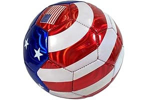 Soccer Ball Size 4 USA, Patriotic Red White Blue Design