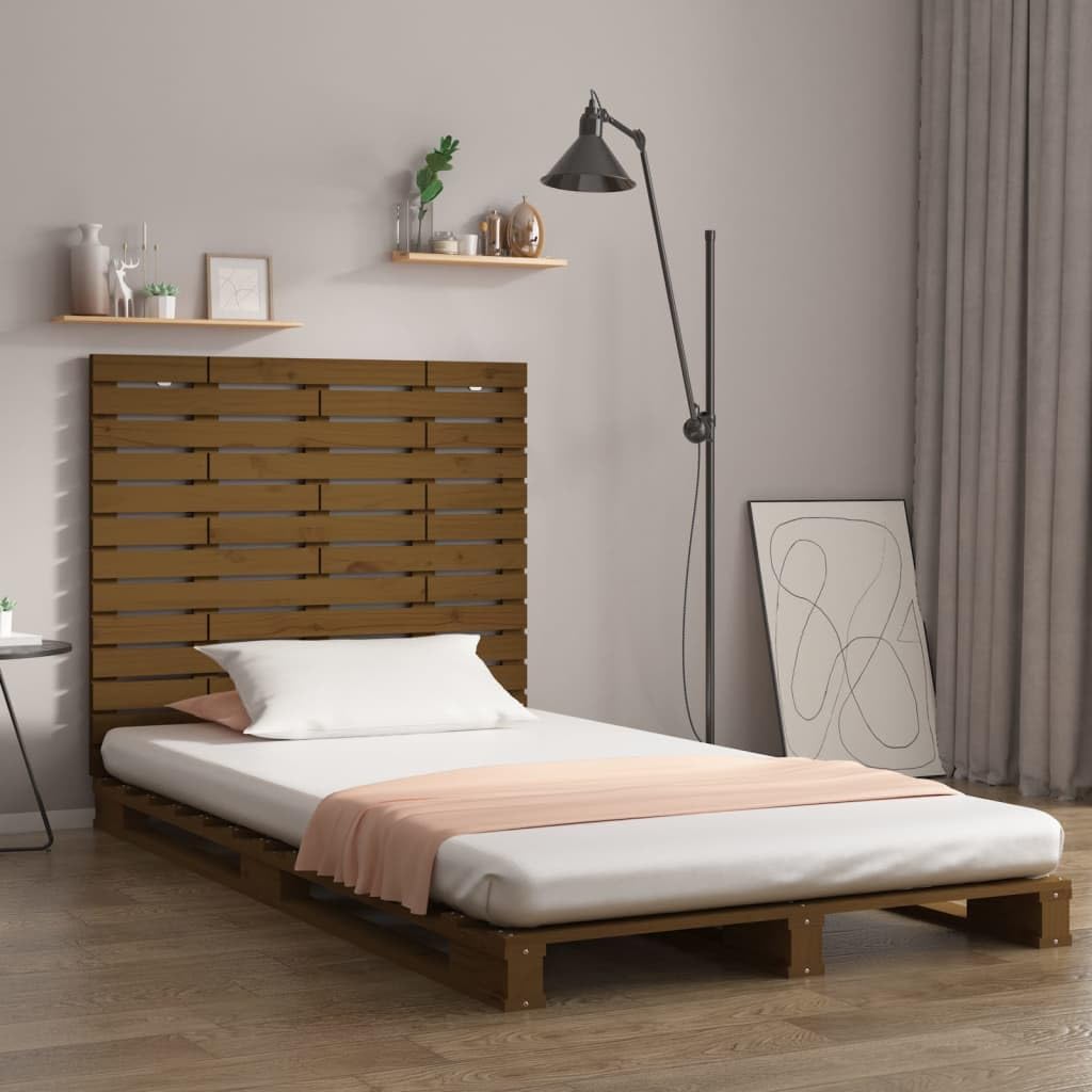 824676 Testiera da Parete Ambra 96x3x91,5 cm in Legno Massello di Pino Testata in Legno,Testata Letto Matrimoniale Muebles Dormitorio Spalliera Letto Testiere per Letto Matrimoniale
