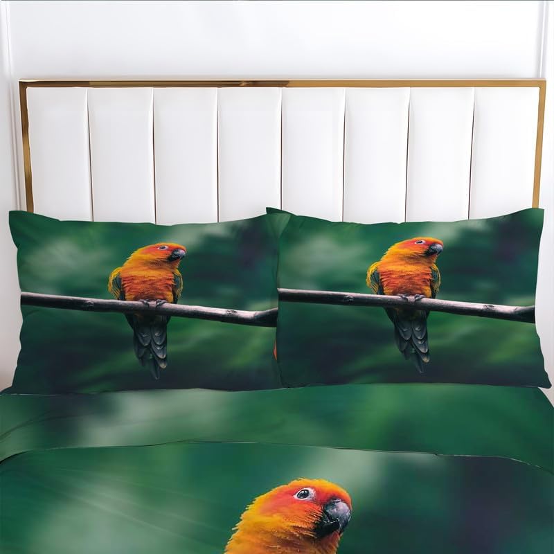 Miniatura 3 de Parrot Duvet Cover Full Animal Print Bedding Sets Full Soft Microfiber Comforter Cover and 2 Pillow Shams 20"X26", Bed Set Duvet Covers with Zipper