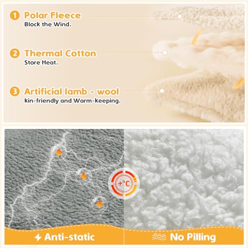 Sukeen Kids Winter Hat Scarf Set for Girls Boys Anti-static kids Warm Hat Anti-pilling Earflap Hat for Cold Weather3