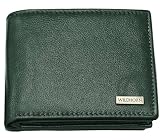 WildHorn Leather Wallet for Men I 6 Card Slots I 2 Currency & 2 Secret Compartments I 1 Coin Pocket and ID Card Window, Green, Classic