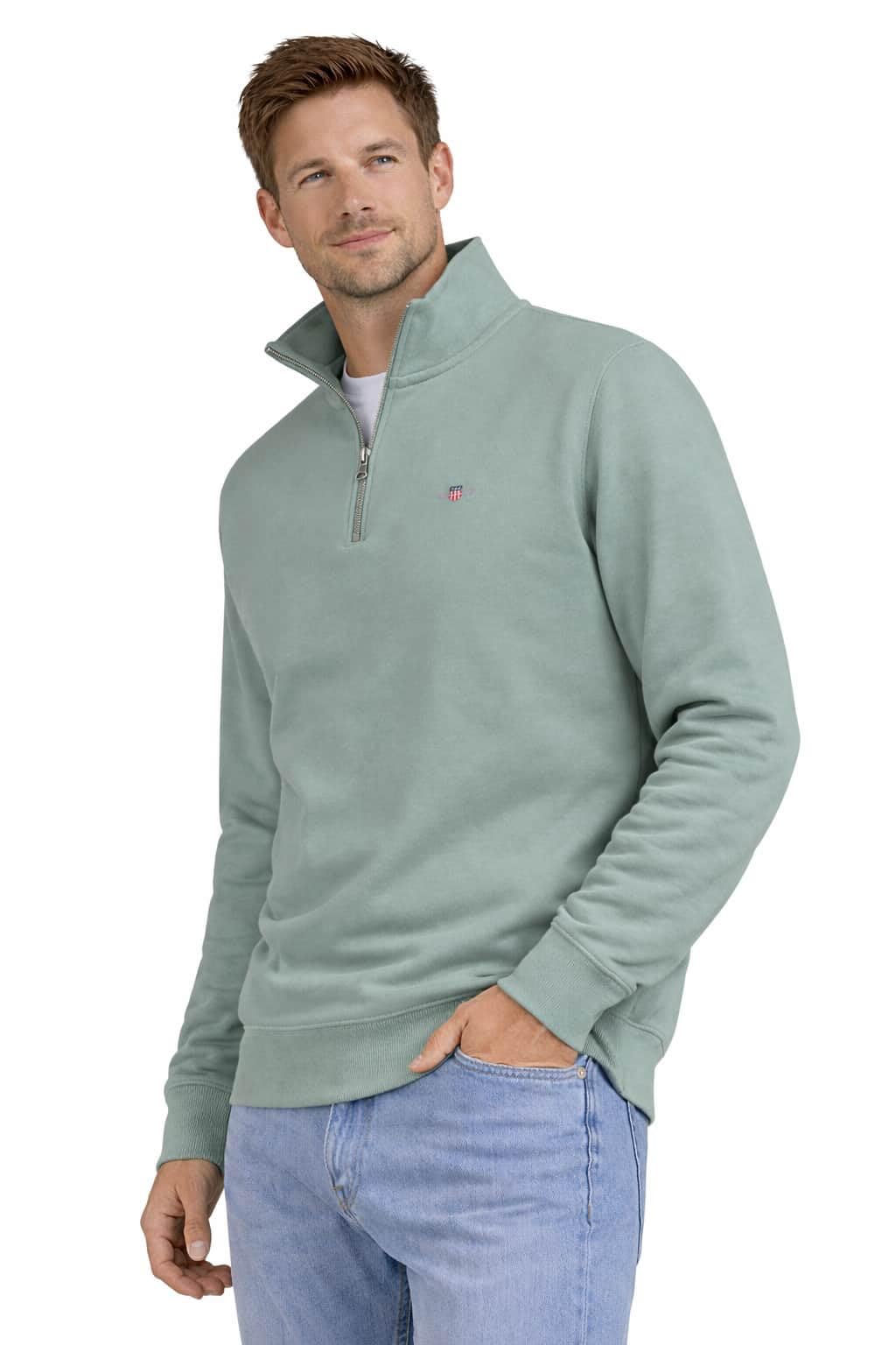 GANT Reg Shield Half Zip Sweat Sudadera Hombre (Pack de 1)
