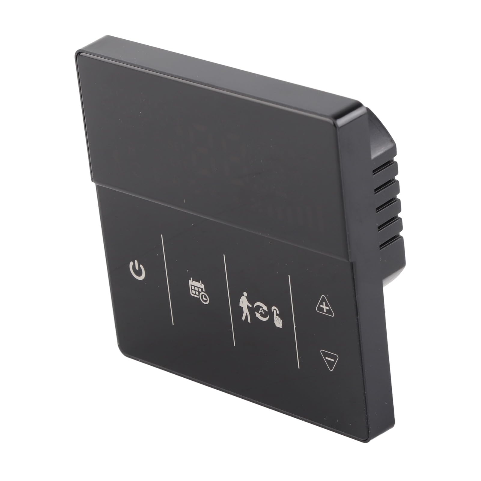 SIXRUN Termostato Inteligente, Controlador de Temperatura de Pantalla Táctil ABS, Control de Voz y Aplicación, Precisión de ±0,5 ℃, Rango de 41 a 158 ℉, Programable para Usuarios de Calderas (Black)