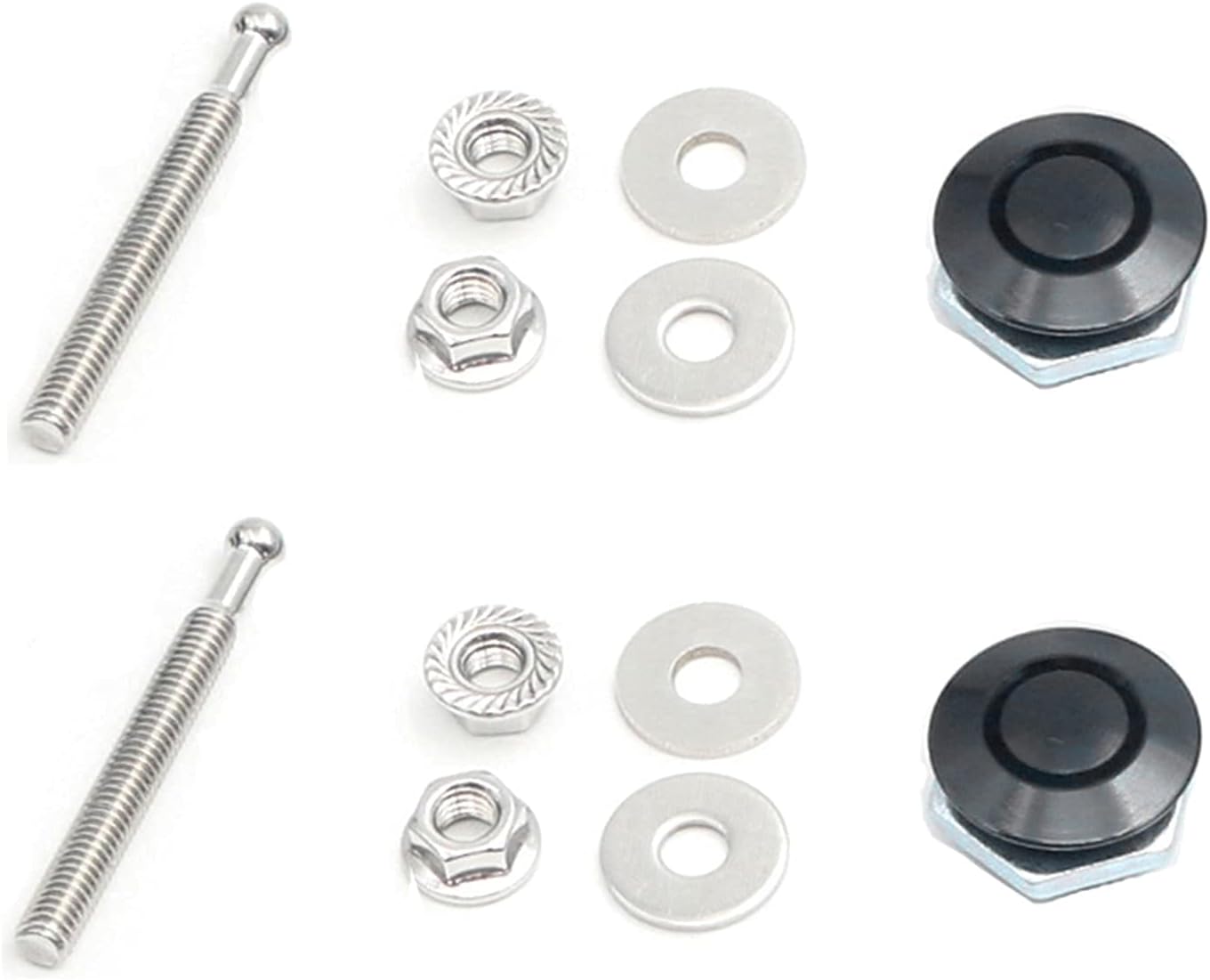 2X 30mm (1.18 inch) Universal Auto Vehicle Quick Release Latch Mini Hood Pin Lock Clip Kit Push Button Bonnet Aluminum Alloy for Auto Car Bumper Hood License Plate