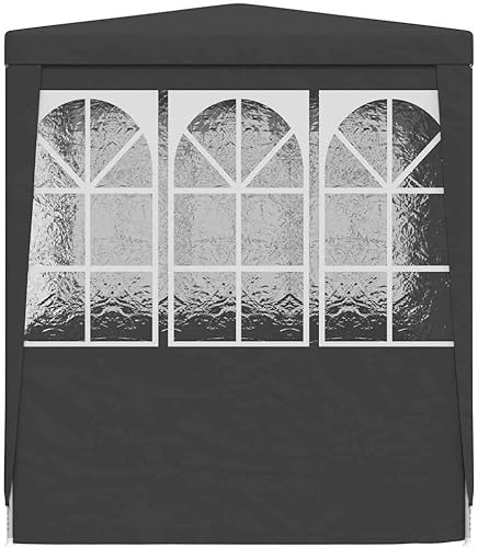 Vista 102 de vidaXL Tienda de campaña profesional para fiestas de 13.1 x 13.1 pies, toldo resistente a la intemperie con paredes laterales, polietileno Azul