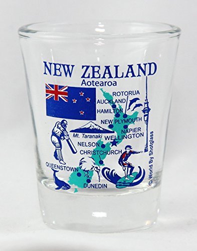 New Zealand Landmarks and Icons Collage Shot Glass