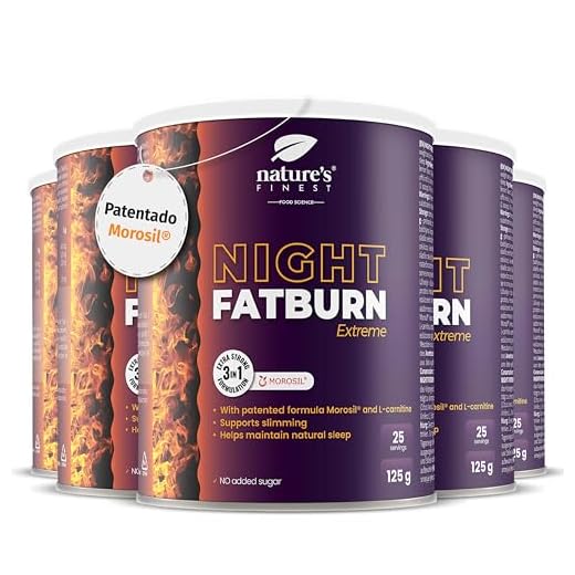 Nature's Finest by Nutrisslim Night Fatburn Extreme | Quemagrasas potente para adelgazar rapido y efectivo | Perder peso con Morosil, L-carnitina y Valeriana | Para Mujeres y Hombres | Sin Gluten