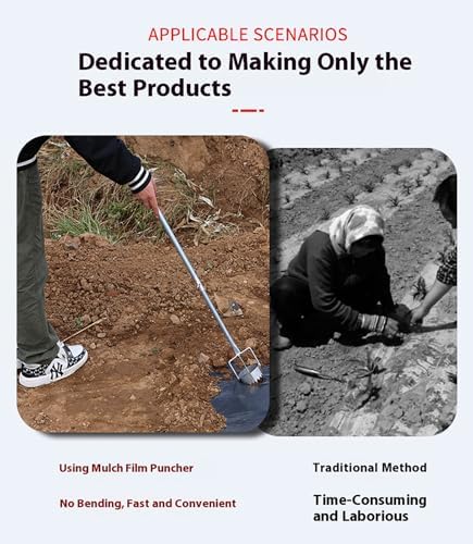 Multipurpose Bulb Planter & Sod Remover with Adjustable Handle - Ideal for Digging Holes in Garden, Lawn, Greenhouse, Farm & Mulch Film, 7.5cm/3in Tool