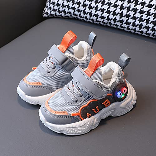 sfdgfhyf Toddler Flat Sneaker Children Shoes Light Shoes Small White Shoes Light Board Shoes Non Slip Soft (Grey, 6-12 Months)2
