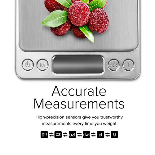 Miniatura 5 de Báscula digital Pro de bolsillo de 2000 x 0.00 oz con pantalla LCD retroiluminada, báscula de joyería de oro y plata, tamaño de bolsillo, grano de