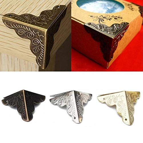 Protectores de esquinas contra golpes JFDBGU, fundas de hierro clásicas para cajas de joyería 8