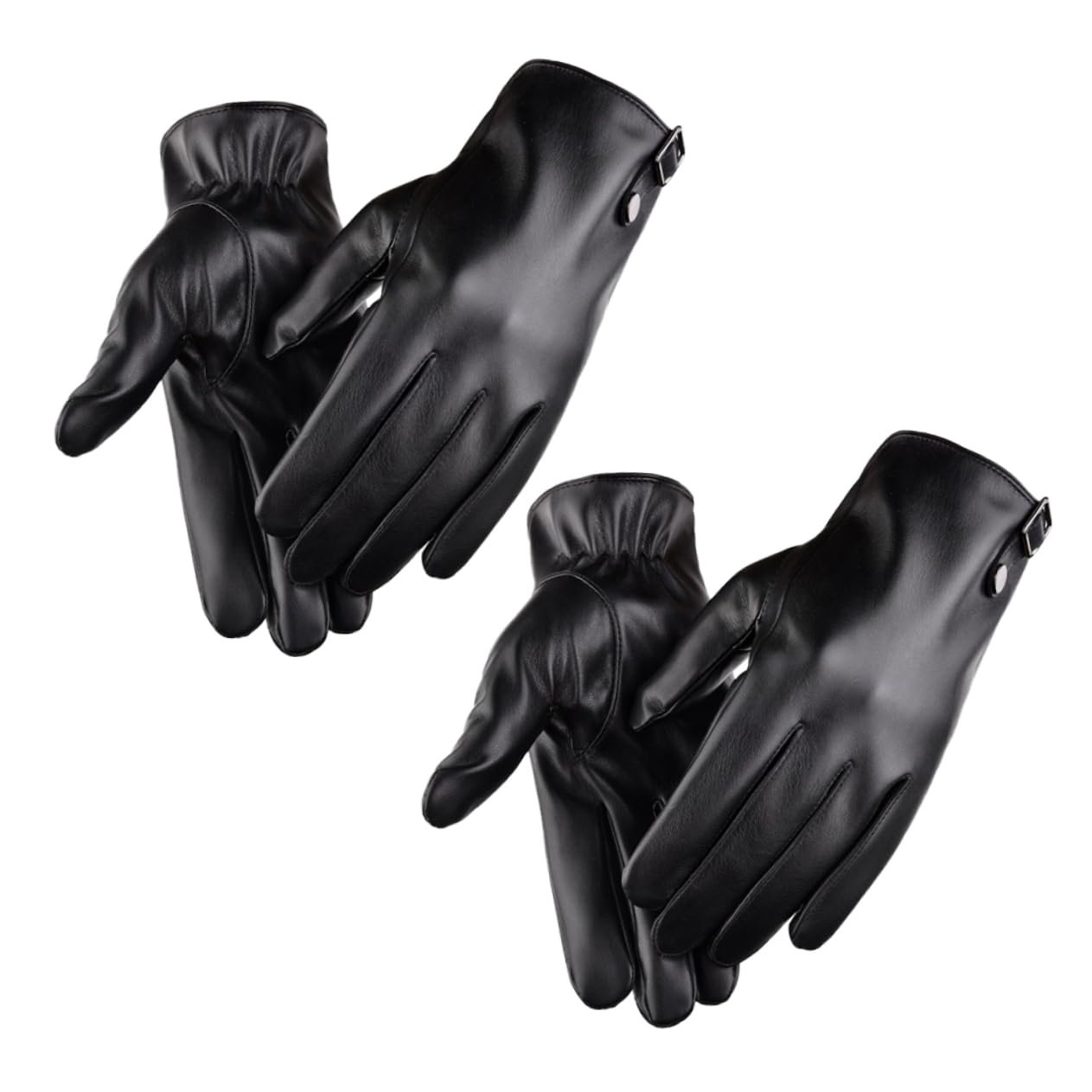 FOMIYES 1Pair Men Leather Winter Gloves Windproof Touchscreen Gloves Warm Fleece Lined for Skiing Climbing Slip Grip Design for Cold Weather Activities