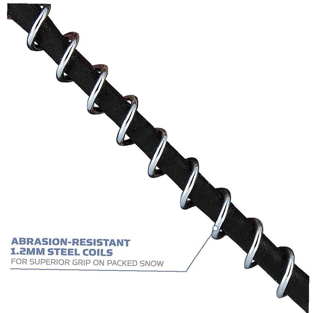 Poignées de Traction Bottes de randonnée antidérapantes Chaussures Crampons Crampons à Glace pour Sports de Plein air Alpinisme Marche Jogging Randonnée Noir 1 Paire
