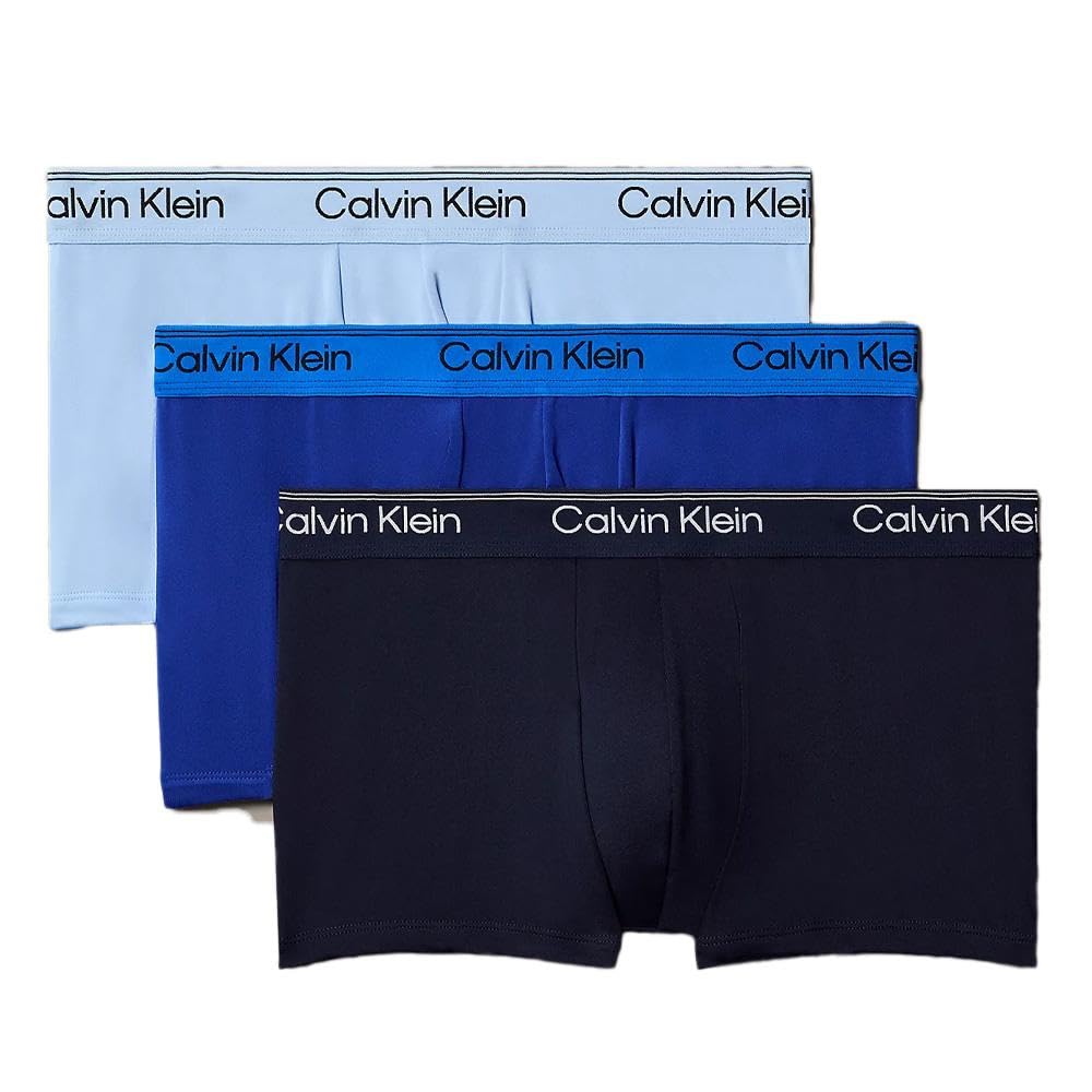 Calvin Klein Confezione da 3 Boxer da Uomo a Vita Bassa in Microfibra Elasticizzata NB4409