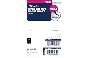 Filofax Personal Week on Two Pages Refill 2024