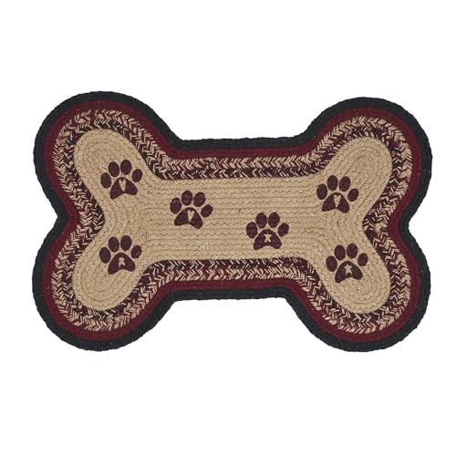 VHC-Brands-Braided-Cotton-Rug-Small-Cotton-Area-Rug-Accent-Rug-Floor-Decor-Connell-Collection-Bone-Shape-115×175-Burgundy VHC Brands Braided Cotton Rug Small Cotton Area Rug Accent Rug Floor Decor Connell Collection Bone Shape 115×175 Burgundy