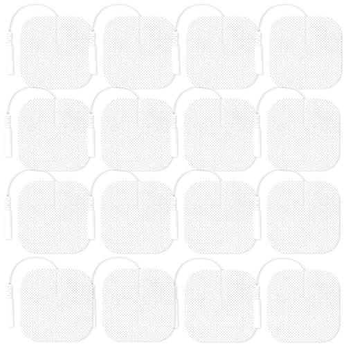 Behogan 48 almohadillas de electrodo Tens, 4 x 4 cm, almohadillas de gel autoadhesivas, almohadillas de repuesto autoadhesivas, electrodos de tens, electrodos adhesivos, adecuados para entrenadores