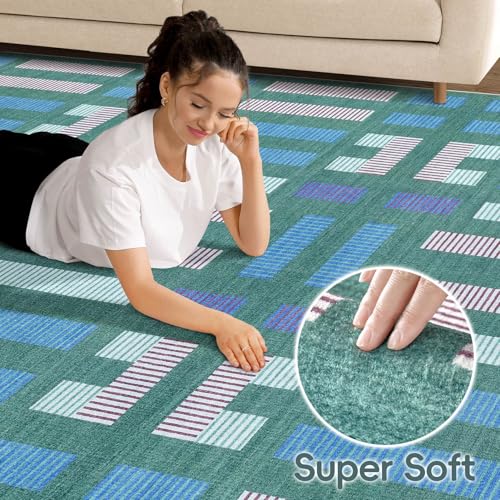 Image of cotiled Boho 8x10 Area Rugs for Living Room: Large Moroccan Washable Rug