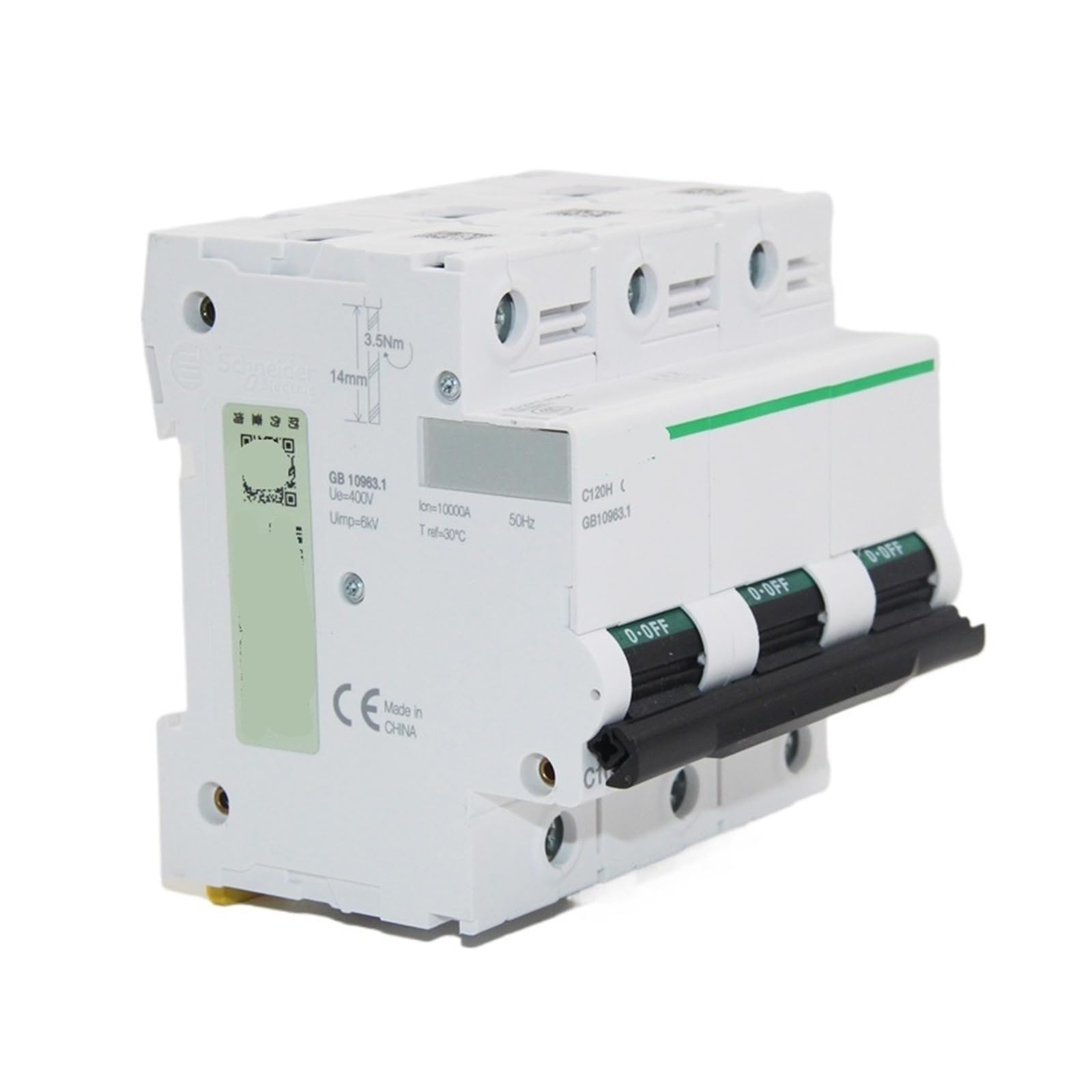 Interruptor disyuntor C120H tipo C 3P 125A para protección de sobrecargas 2
