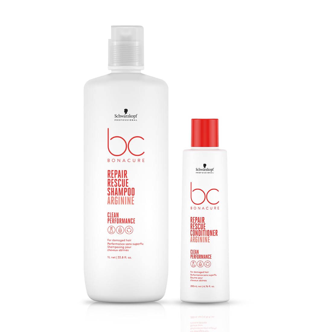 - Schwarzkopf Professional Bc Peptide Repair Rescue Conditioner, Red, 200 ml and Bonacure Peptide Repair Rescue Micellar Shampoo, 1L