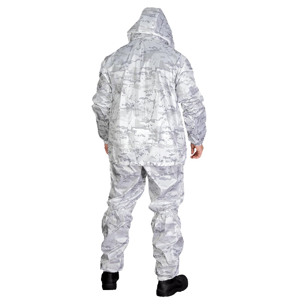 Combinaison tactique d'hiver multicam pour la chasse alpine avec housse de sac à dos Camouflage vêtements ultra fin coupe-vent sniper militaire y Multicam alpine white suit
