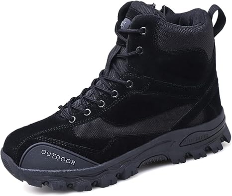 Mens Hiking Boots Outdoor Fashion Athletic Shoes | Traveling Camping Training Waterproof High-Top Camouflage Boots