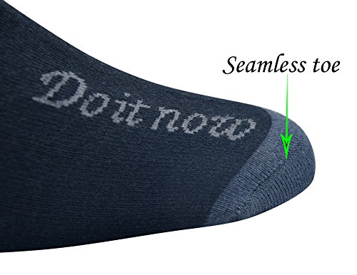 Yomandamor Men's Breathable Dress Crew Socks with Seamless Toe,5 Pairs L Size(Sock Size:10-13)4
