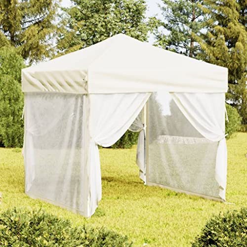 Sophrelle Carpa para Fiestas Plegable con Paredes Laterales Crema 2x2 m Crema,93508