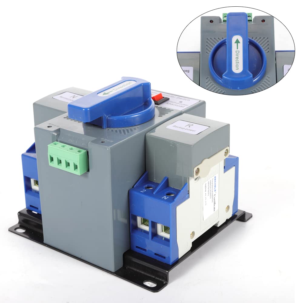 Commutateur de transfert automatique 2P 220V 63A interrupteur manuel de secours