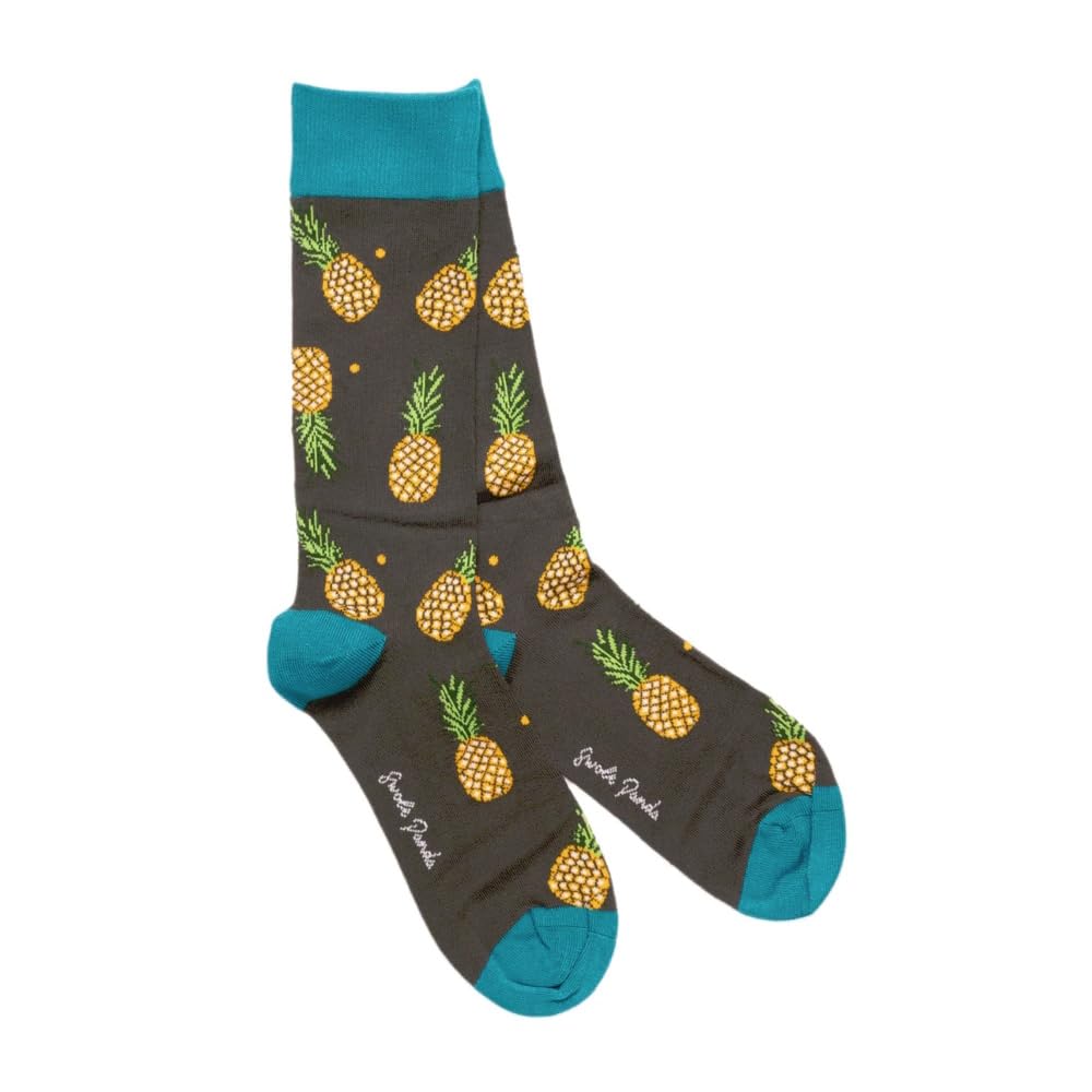Swole Panda Men's Pineapple Bamboo Socks By