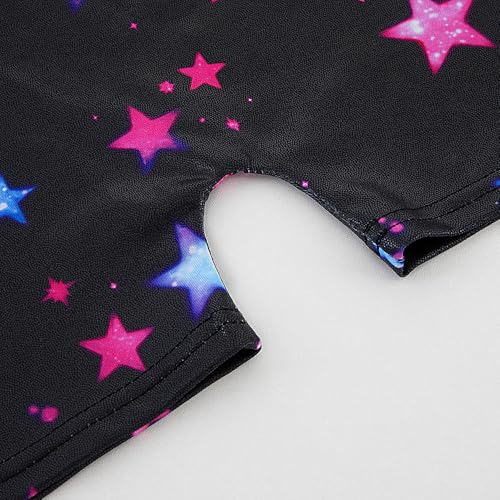 Leotards for Girls Gymnastics Toddler Dance Biketards Mermaid Unicorn Athletic Dance Wear Shiny Rainbow Blue Hotpink