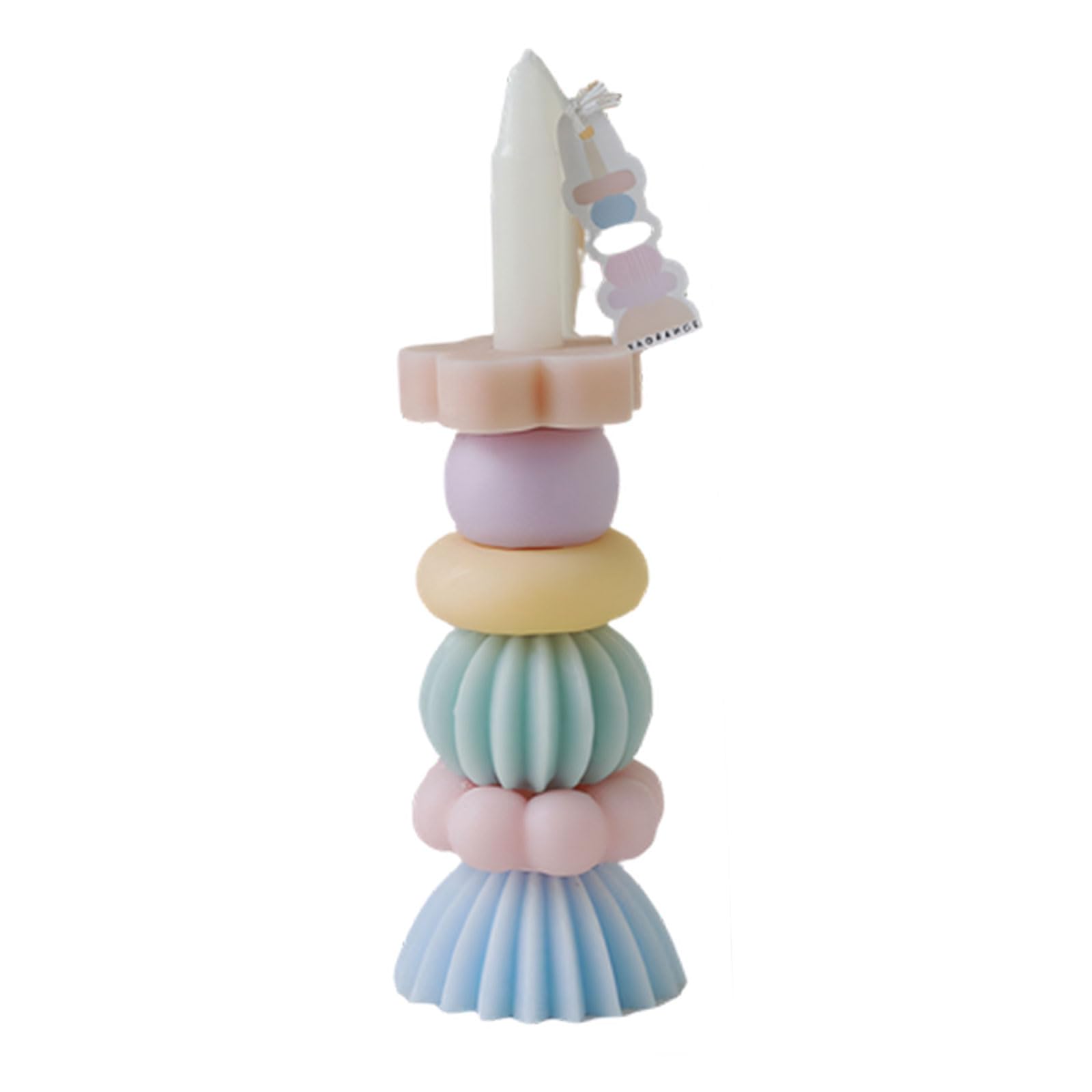 LUCKGONI Creative Rainbow Stacking Scented Candle Soybean Waxes Air Freshener Candle For Home Relaxation Aromatherapies