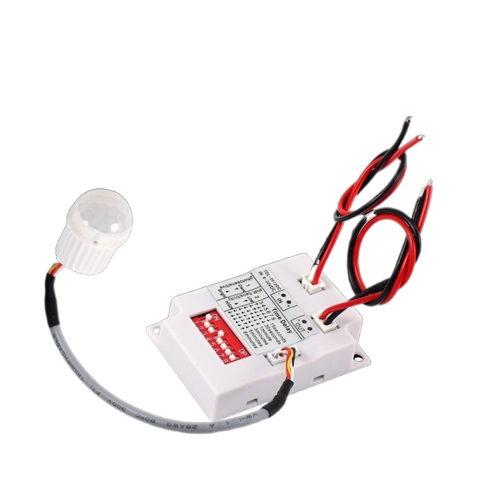 Interruttore Sensore Movimento PIR 12V/24V - Timer Per Luci LED, Corridoio, Con Induzione Infrarossi