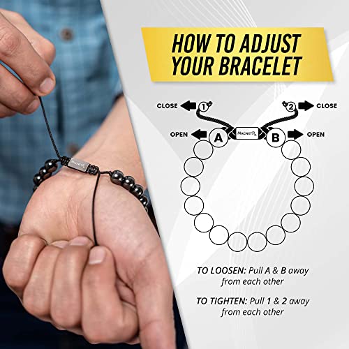 MagnetRX® Bracciale Magneticoin Ematite - Elegante...