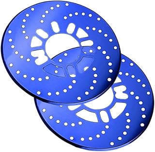 Universal Round Car Wheel Brake Covers - 2 Piece 3D Sports Brake Cover - Brake Cover Decoration (2 Pack, Blue) - KaberTrade