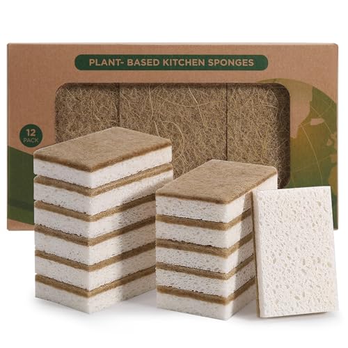 5 Best Natural Kitchen Sponge For A Greener Home 7 Natural Sponges for Dishes 12 Pack - Keep Soap Biodegradable Kitc...