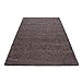 Produktbild Teppich Hochflor Shaggy Teppich Unicolor einfarbig Teppich farbecht Pflegeleicht, Maße:60 cm x 110 cm, Farbe:Braungrau