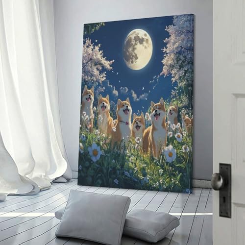 Décoration murale Shiba Inu affiche cadeau idéal pour salon - 3