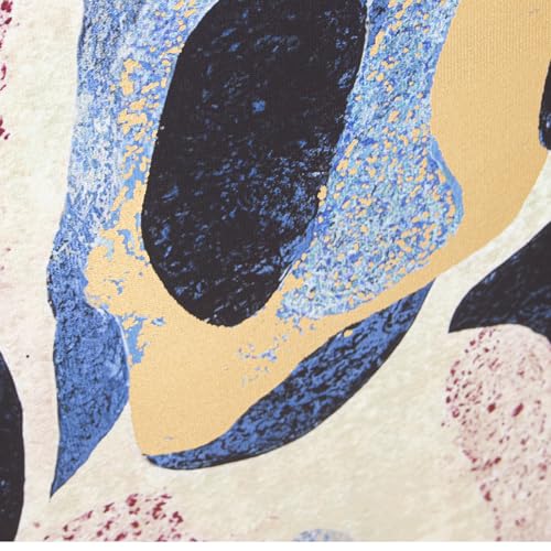 DRW Abstraktes Leinwandbild mit schwarzem Holzrahmen in verschiedenen Farben, 122,6 x 82,6 x 4,3 cm