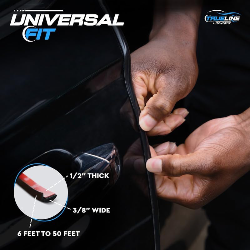 Miniatura 4 de Lámina de puerta negra con forma de L Kit de moldeo con cinta 3M, Negro