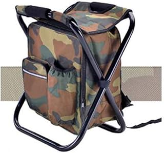 jixi Silla de Acampar Pesca al Aire Libre Silla del Bolso Que acampa Plegable del Taburete portátil Mochila Nevera portátil Bolsa de Picnic Senderismo Asiento de Mesa Bolsa Silla de Pesca